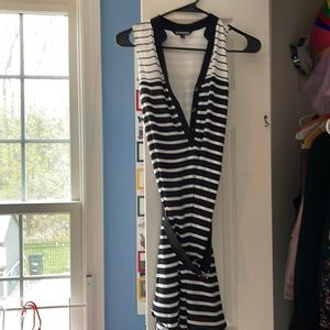 Express sz xs striped dress with belt